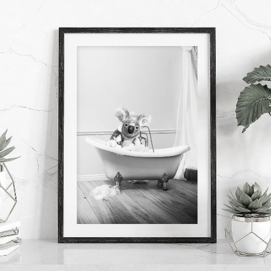 Koala Bear in einer Badewanne Poster