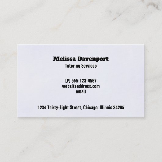 Koala Bear in Graduation Cap Tutor Telefonnummerkarte (Rückseite)