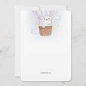 Koala Bear in Pink Air Ballon Einladung (Rückseite)