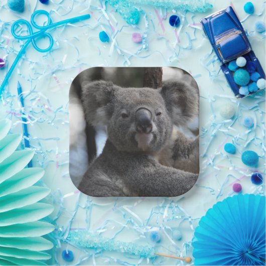 Koala Bear in Tree Pappteller (Party)