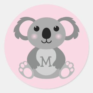 Koala Bear Kid's Niedliche Name Umschlag Aufkleber