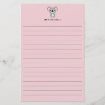Koala Bear Kids Personalisiert Stationery