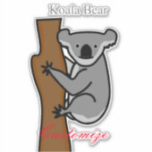 Koala Bear Kletterbaum Thunder_Cove Aufkleber (Vorderseite)