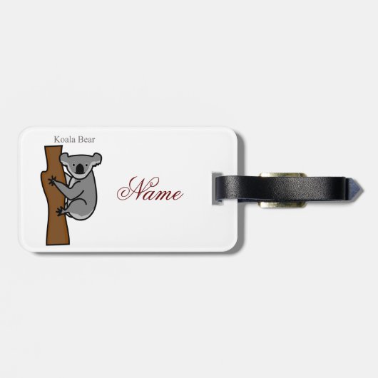 Koala Bear Kletterbaum Thunder_Cove Gepäckanhänger (Rückseite horizontal)
