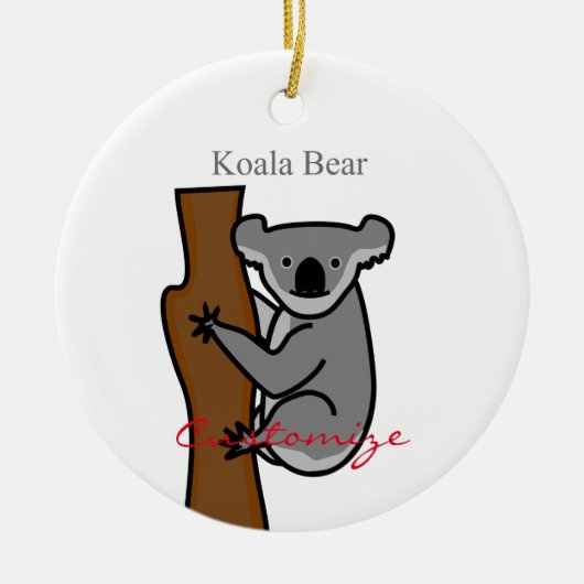 Koala Bear Kletterbaum Thunder_Cove Keramik Ornament (Vorne)
