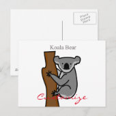 Koala Bear Kletterbaum Thunder_Cove Postkarte (Vorne/Hinten)