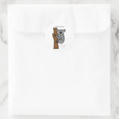 Koala Bear Kletterbaum Thunder_Cove Runder Aufkleber (Tasche)