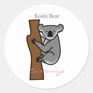 Koala Bear Kletterbaum Thunder_Cove Runder Aufkleber