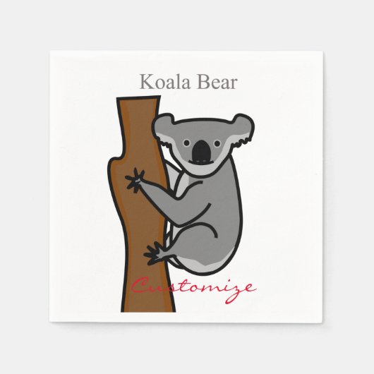Koala Bear Kletterbaum Thunder_Cove Serviette (Vorderseite)