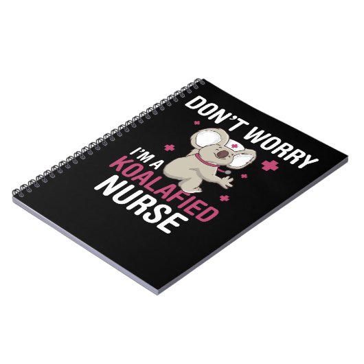 Koala Bear Koalafied Nurse Funny Koala Gift Koalas Notizblock (Linke Seite)