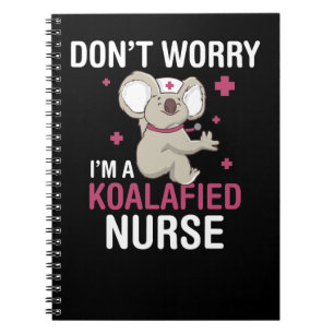 Koala Bear Koalafied Nurse Funny Koala Gift Koalas Notizblock