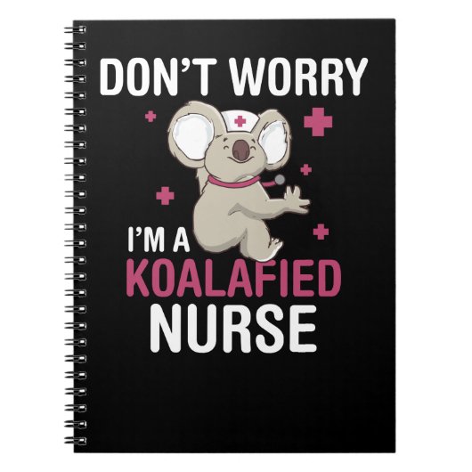Koala Bear Koalafied Nurse Funny Koala Gift Koalas Notizblock (Vorderseite)