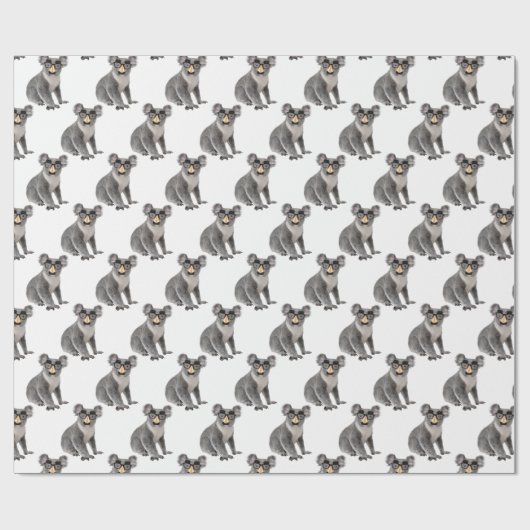 Koala Bear mit Groucho Glasses Geschenkpapier (Flach)