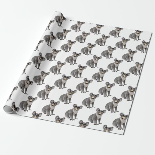 Koala Bear mit Groucho Glasses Geschenkpapier (Ungerollt)