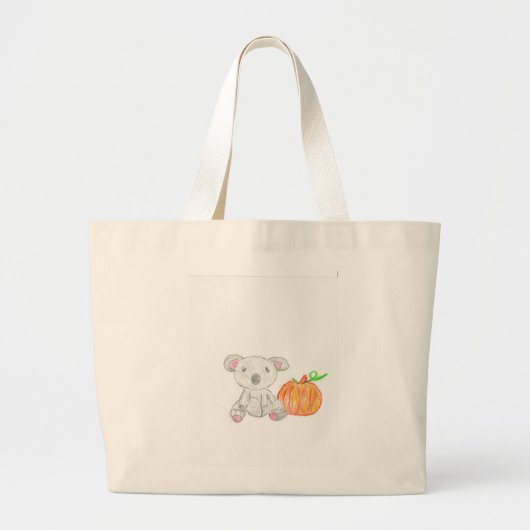 Koala Bear mit Pumpkin Jumbo Stoffbeutel (Vorne)