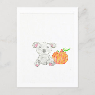 Koala Bear mit Pumpkin Postkarte