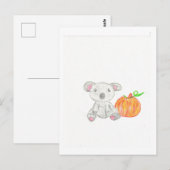 Koala Bear mit Pumpkin Postkarte (Vorne/Hinten)