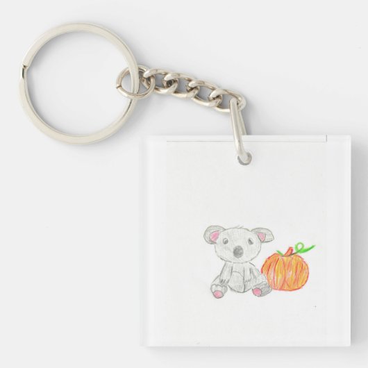 Koala Bear mit Pumpkin Schlüsselanhänger (Vorderseite)