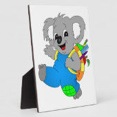 Koala Bear mit Rucksack Fotoplatte (Seite)