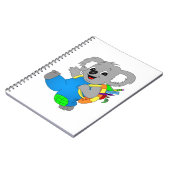 Koala Bear mit Rucksack Notizblock (Linke Seite)