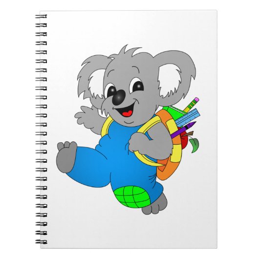 Koala Bear mit Rucksack Notizblock (Vorderseite)