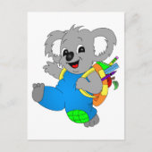 Koala Bear mit Rucksack Postkarte (Vorderseite)