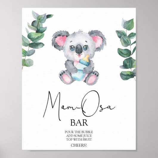 Koala Bear Momosa Bar Poster (Vorne)