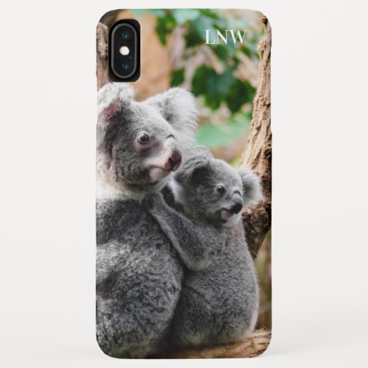 Koala Bear Monogram Case-Mate iPhone Hülle (Rückseite)