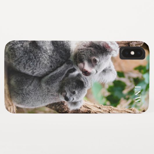 Koala Bear Monogram Case-Mate iPhone Hülle (Rückseite (Horizontal))