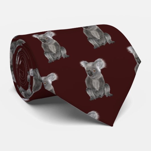 Koala Bear Neck Tie Krawatte (Gerollt)