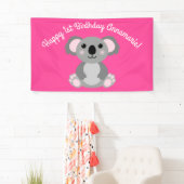 Koala Bear Niedlich Kid Birthday Party Banner (Insitu)