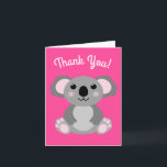 Koala Bear Niedlich Kid Birthday Party Danke Karte<br><div class="desc">Adorable kuschelige Koalabären mit rosa machen eine perfekte Geburtstagsparty Dankeschön für ein Mädchen,  Junge,  oder jedes Kind,  das Lieben dieser niedlichen australischen Koala Bären! Ideal für tierliebende Kinder! Auch perfekt für den ersten Geburtstag eines Babys!</div>