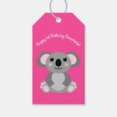 Koala Bear Niedlich Kid Birthday Party Geschenkanhänger (Vorderseite)