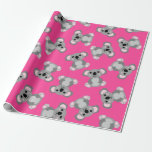 Koala Bear Niedlich Kid Birthday Party Geschenkpapier<br><div class="desc">Adorable kuschelige Koalabären mit rosa machen ein vollkommenes Geburtstagsthema,  für ein Mädchen,  einen Jungen oder ein Kind,  das diese niedlichen australischen Koalabären Lieben! Ideal für tierliebende Kinder! Auch perfekt für den ersten Geburtstag eines Babys!</div>