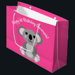Koala Bear Niedlich Kid Birthday Party Große Geschenktüte<br><div class="desc">Adorable kuschelige Koalabären mit rosa machen ein vollkommenes Geburtstagsthema,  für ein Mädchen,  einen Jungen oder ein Kind,  das diese niedlichen australischen Koalabären Lieben! Ideal für tierliebende Kinder! Auch perfekt für den ersten Geburtstag eines Babys!</div>