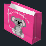 Koala Bear Niedlich Kid Birthday Party Große Geschenktüte<br><div class="desc">Adorable kuschelige Koalabären mit rosa machen ein vollkommenes Geburtstagsthema,  für ein Mädchen,  einen Jungen oder ein Kind,  das diese niedlichen australischen Koalabären Lieben! Ideal für tierliebende Kinder! Auch perfekt für den ersten Geburtstag eines Babys!</div>