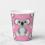 Koala Bear Niedlich Kid Birthday Party Paper Cups Pappbecher<br><div class="desc">Adorable kuschelige Koalabären mit rosa machen ein vollkommenes Geburtstagsthema,  für ein Mädchen,  einen Jungen oder ein Kind,  das diese niedlichen australischen Koalabären Lieben! Ideal für tierliebende Kinder! Auch perfekt für den ersten Geburtstag eines Babys!</div>