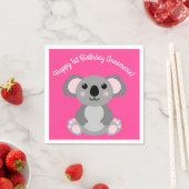 Koala Bear Niedlich Kid Birthday Party Serviette (Beispiel)