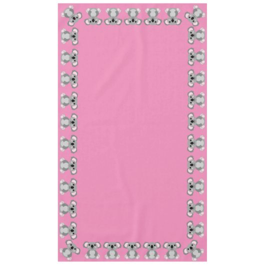 Koala Bear Niedlich Kid Birthday Party Tischdecke (Vorderseite)