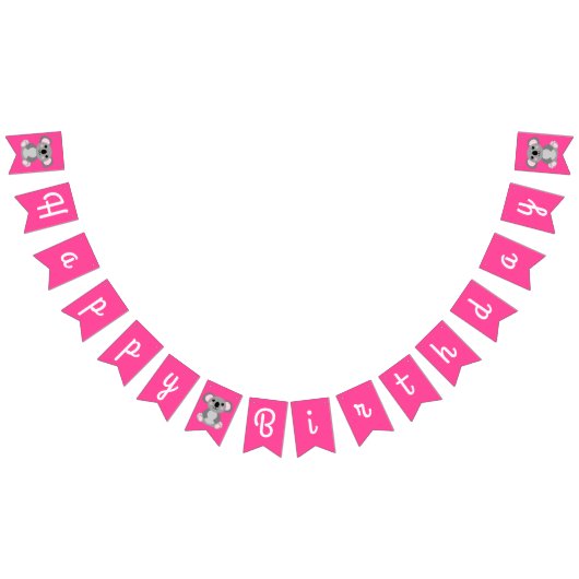 Koala Bear Niedlich Kid Birthday Party Wimpelkette (Alle)