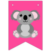 Koala Bear Niedlich Kid Birthday Party Wimpelkette (Erste Fahne)