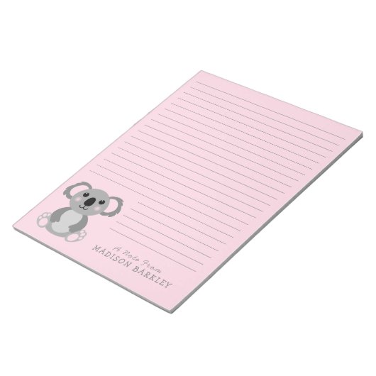 Koala Bear Niedlich Kids Personal Stationary Notep Notizblock (angewinkelt)