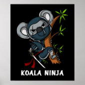Koala Bear Ninja Samurai Martial Arts Animal Poster (Vorne)