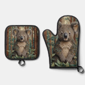 Koala Bear Ofenhandschuh & Topflappen-Set (Vorderseite)