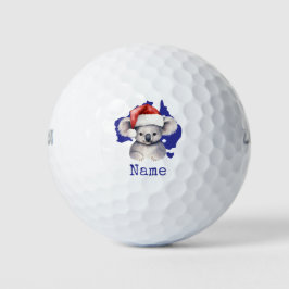 Koala Bear on Australia Flag  Golfball