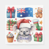 Koala Bear on Australia themed  Serviette (Vorderseite)