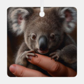 Koala Bear Ornament Aus Metall (Vorderseite)