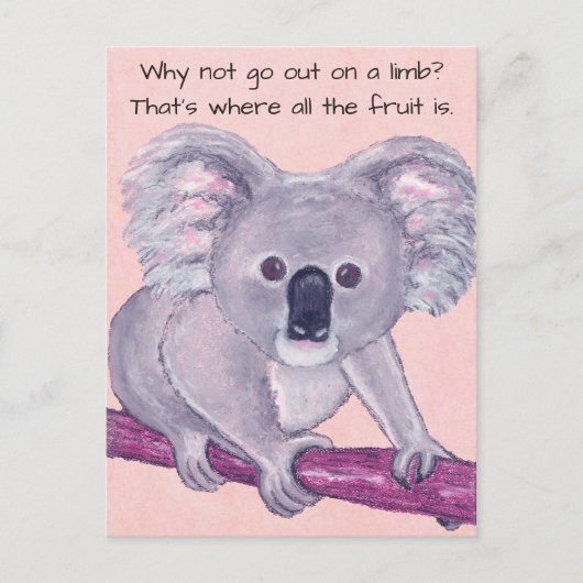 Koala Bear~Out auf einer Limone Postkarte (Vorderseite)