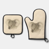 Koala Bear Oven Mitt and Pot Holder Set (Vorderseite)