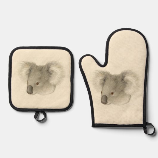 Koala Bear Oven Mitt and Pot Holder Set (Vorderseite)